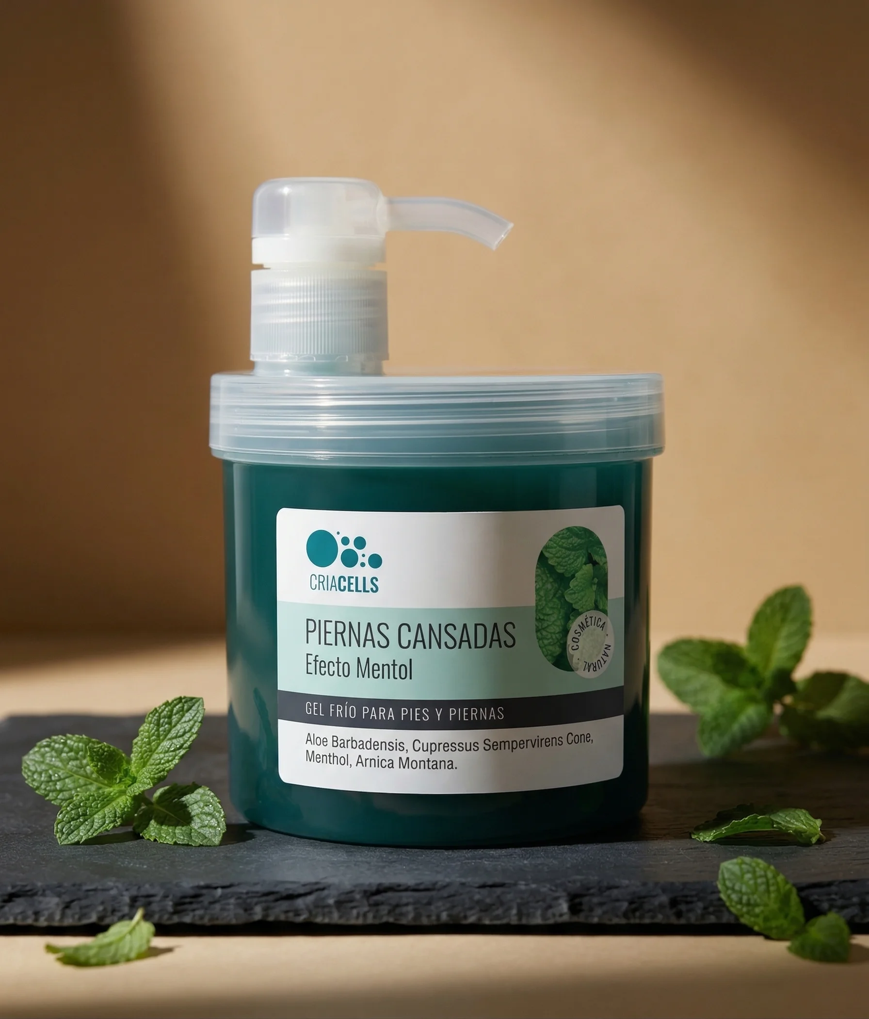 Piernas cansadas efecto mentol